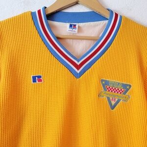Vintage Russell Athletic 80s USA Paralympics Olympic Waffle Knit Sweatshirt 1988